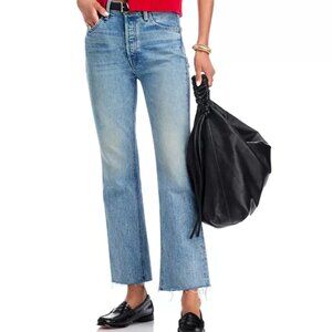 MOTHER The Tripper Flood Fray Jeans Left in the Dust